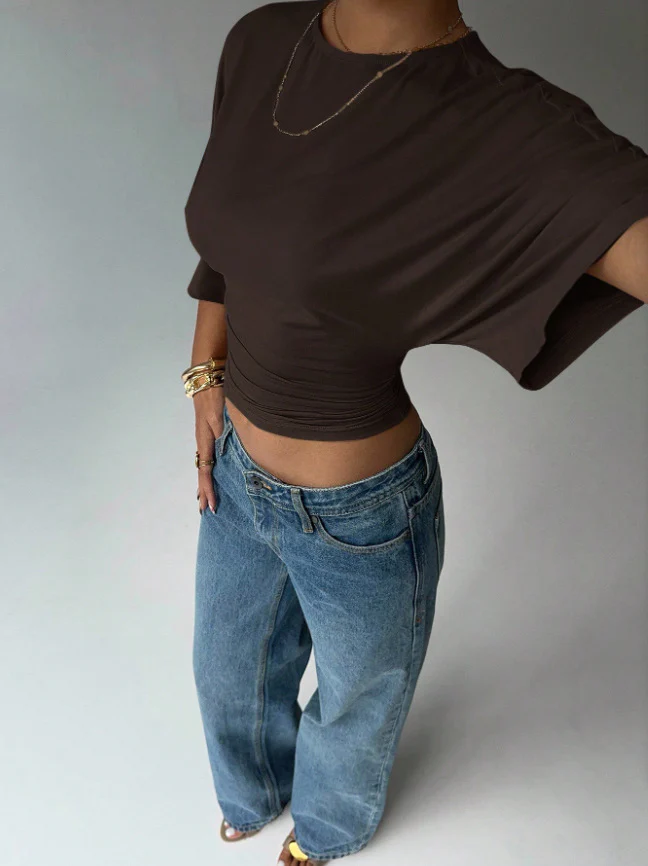 Damen Kurzärmliges Crop-Top R&B - Image 7