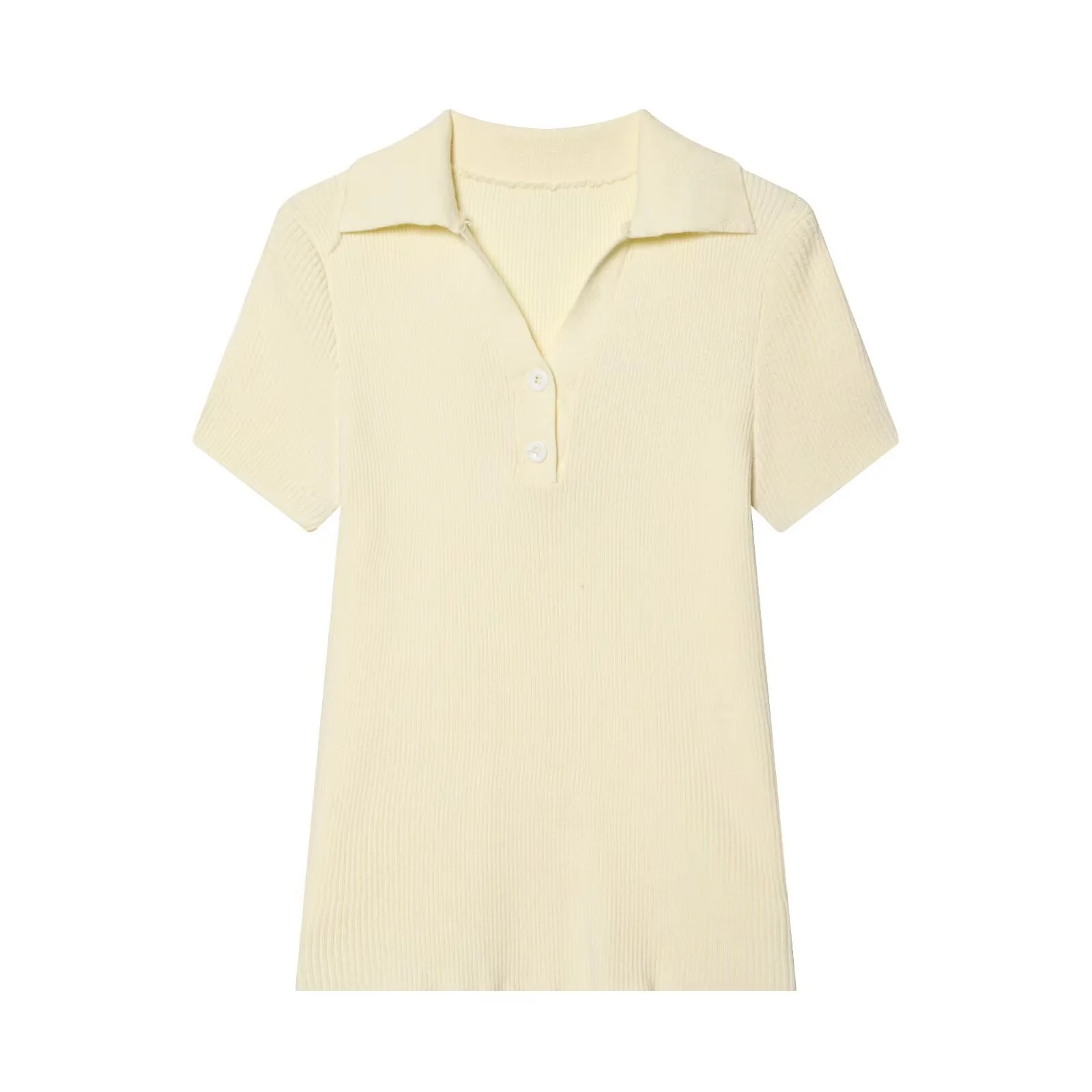Damen kurzärmliges Poloshirt aus weichem Strickstoff R&B - Image 9