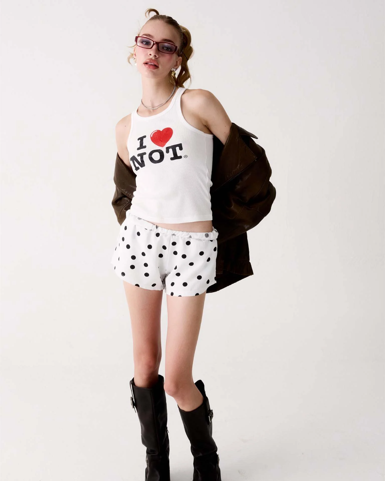 Damen kurze Boxershorts mit liebevoll gestaltetem Punktemuster R&B - Image 2