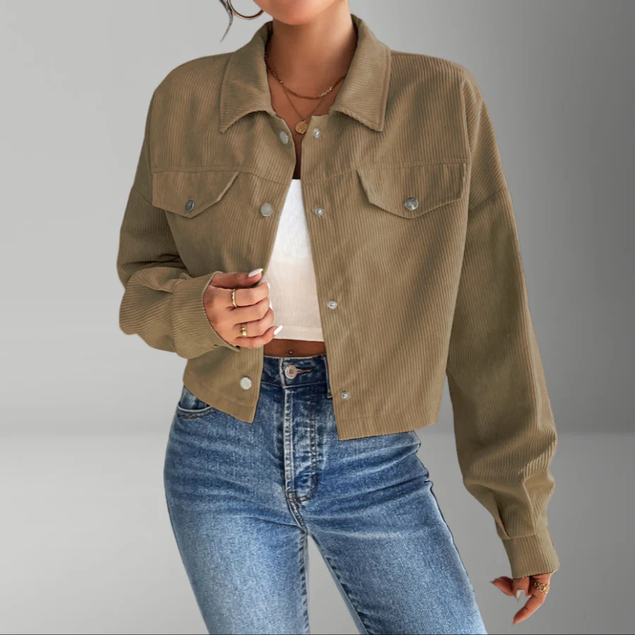 Damen Kurzjacke aus cordartigem Material R&B - Image 6