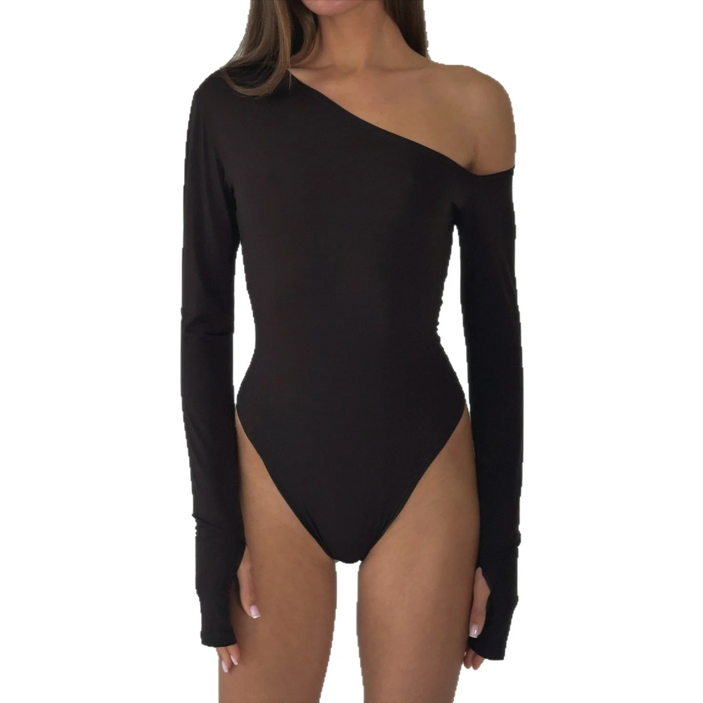 Damen Langarm-Bodysuit mit elegantem Off-Shoulder-Design R&B - Image 5