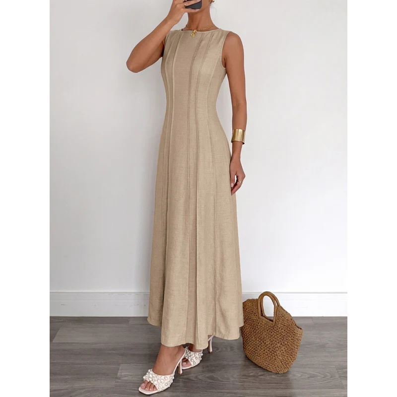 Damen Langarm Maxikleid mit eleganten Streifen und schmeichelndem Schnitt R&B - Image 2