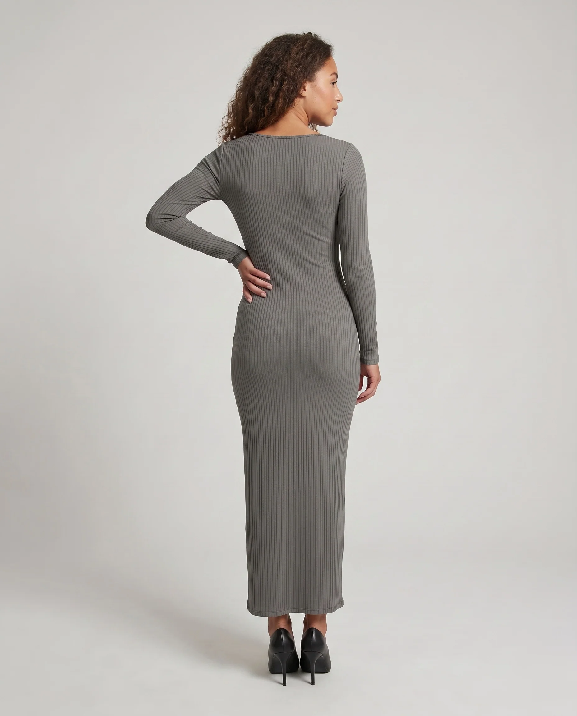 Damen Langarm Maxikleid mit Spitzendetails R&B - Image 4
