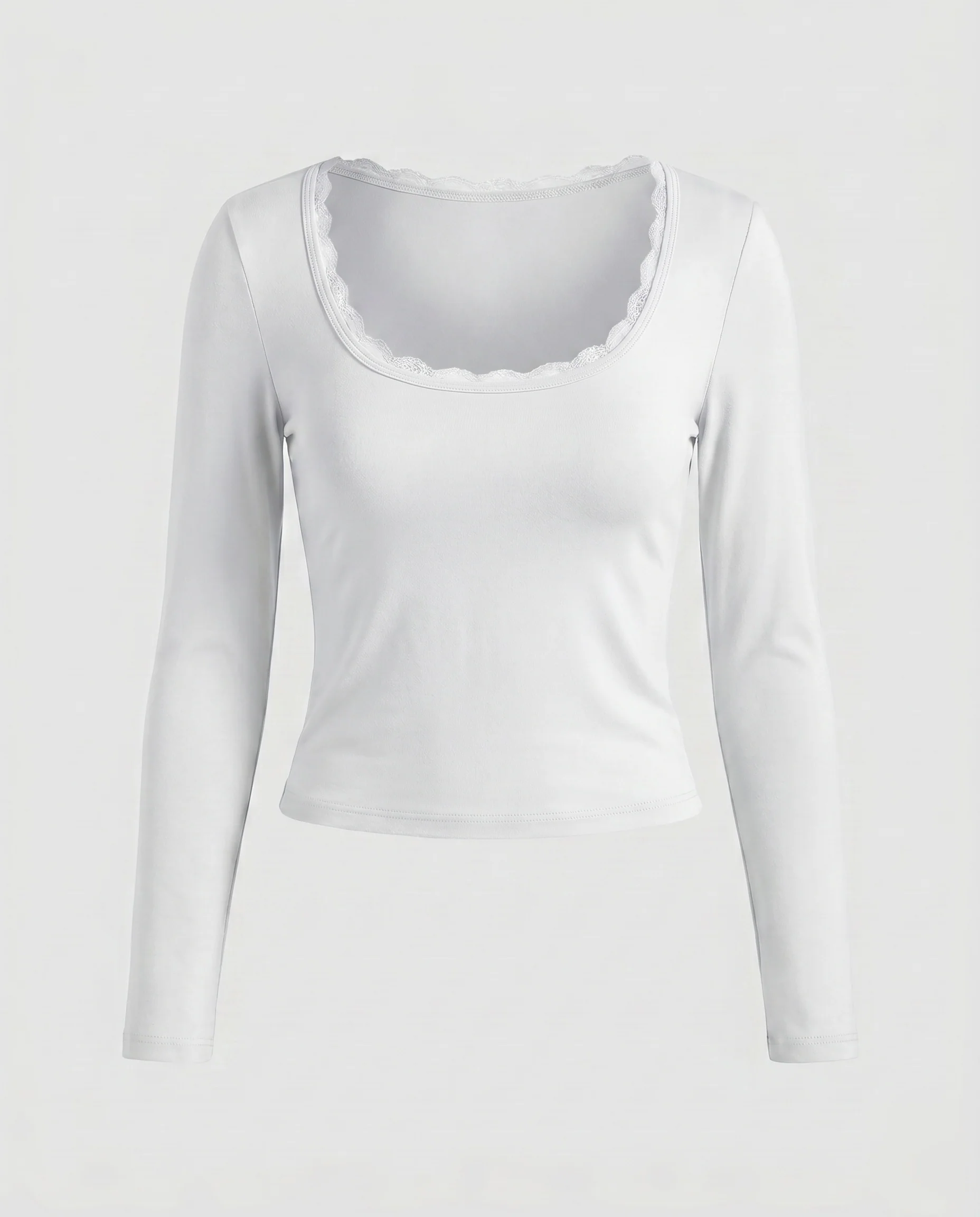 Damen Langarm-Top mit eleganter Spitze - Image 10