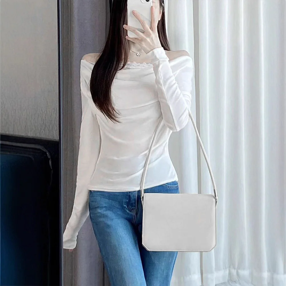 Damen Langarmbluse mit asymmetrischem Ausschnitt und eleganter Drapierung R&B - Image 3