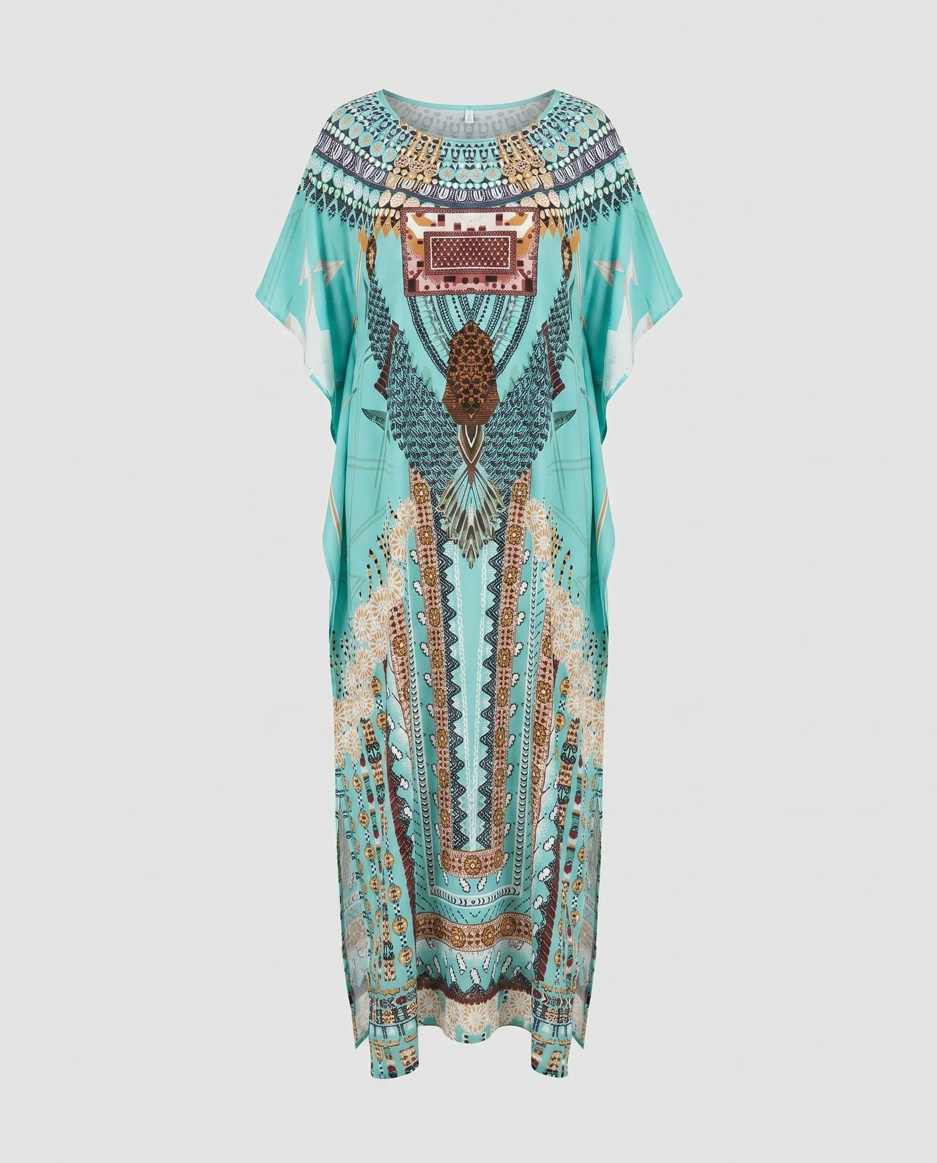 Damen Langärmliger Strandkaftan mit kunstvollem Design R&B - Image 4