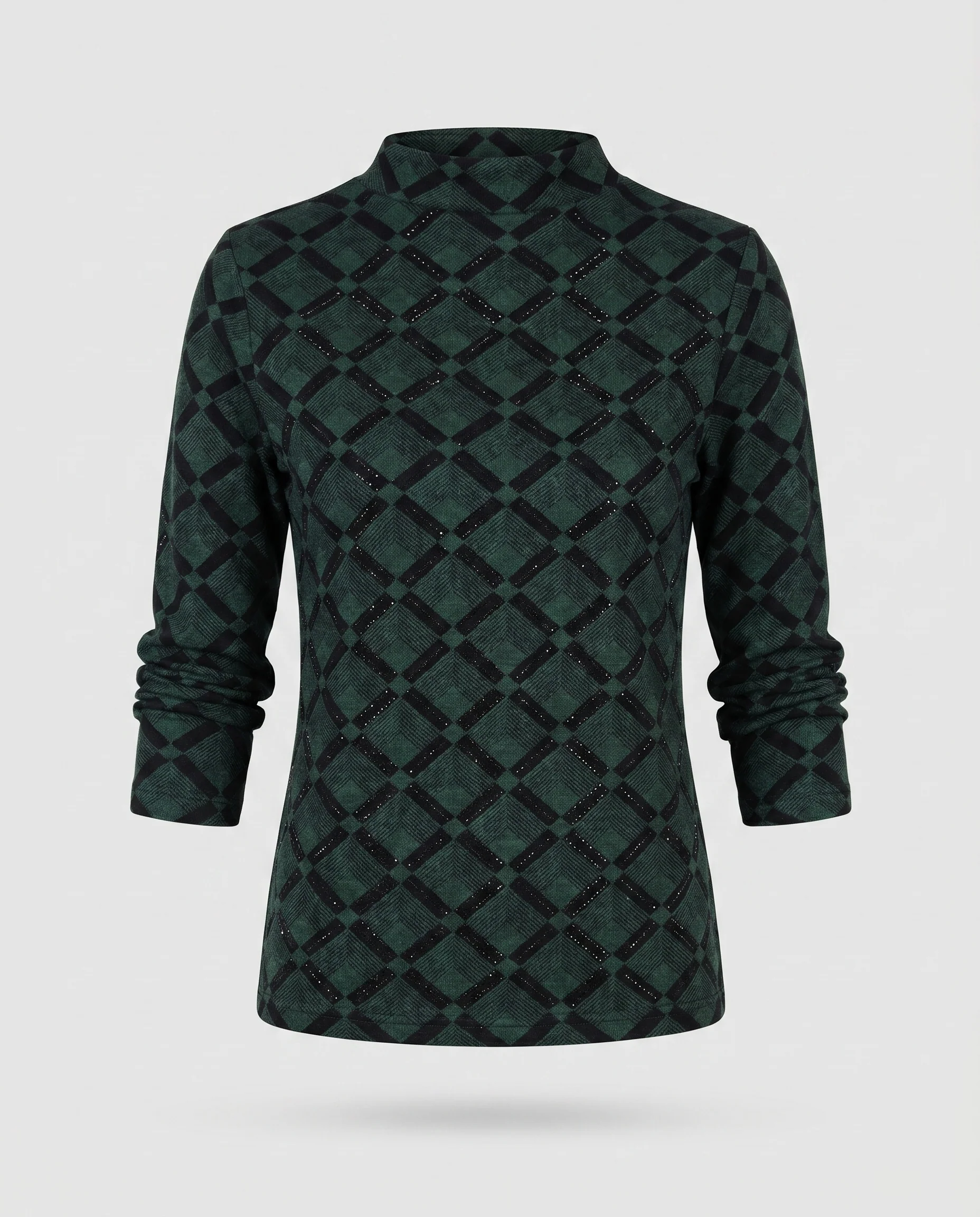 Damen Langarmshirt mit elegantem Karomuster und schimmernden Akzenten R&B - Image 5