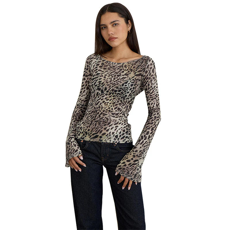 Damen Langarmshirt mit transparenten Tiermuster R&B - Image 5