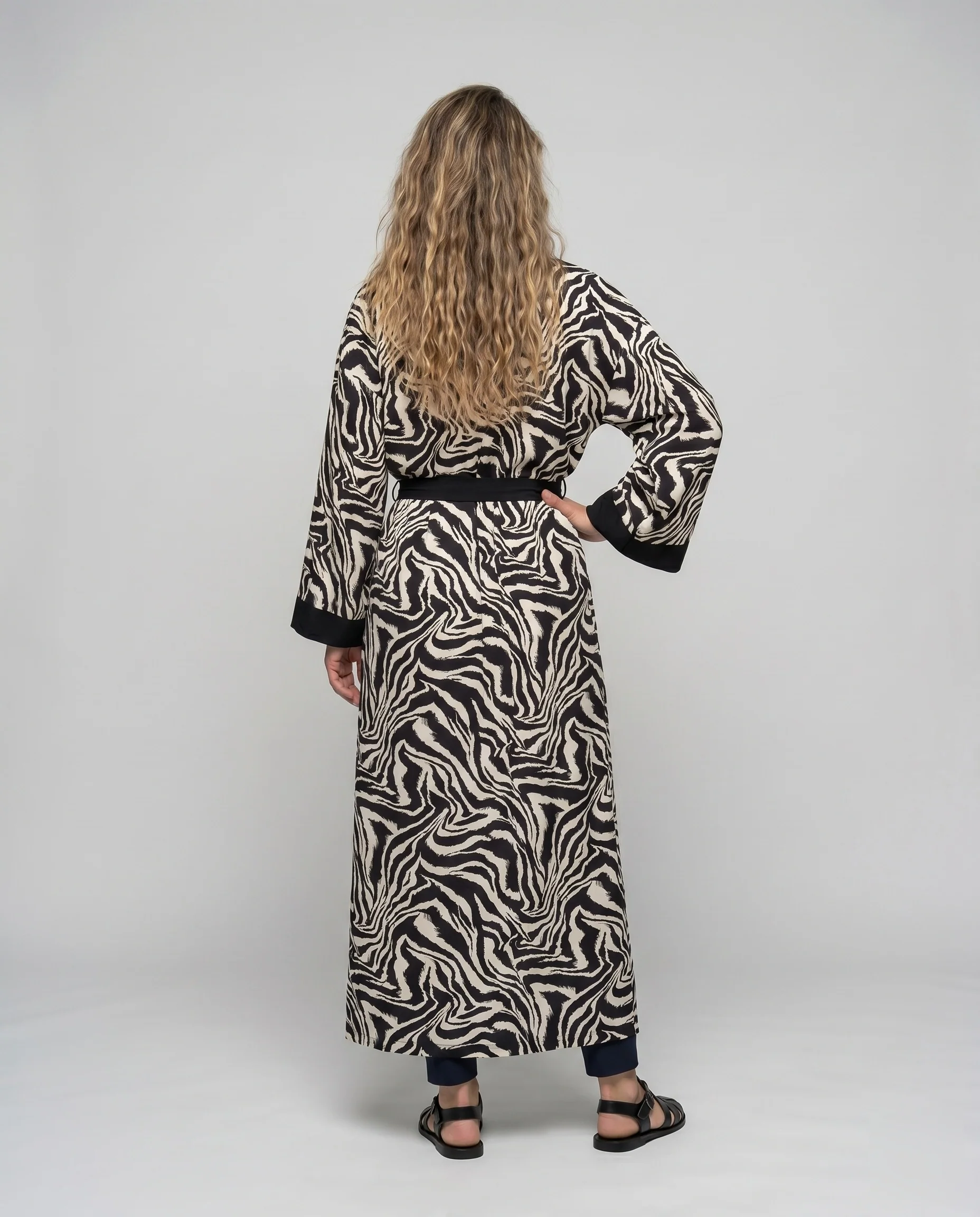 Damen langen Strandkimono mit auffälligem Zebra-Design R&B - Image 3