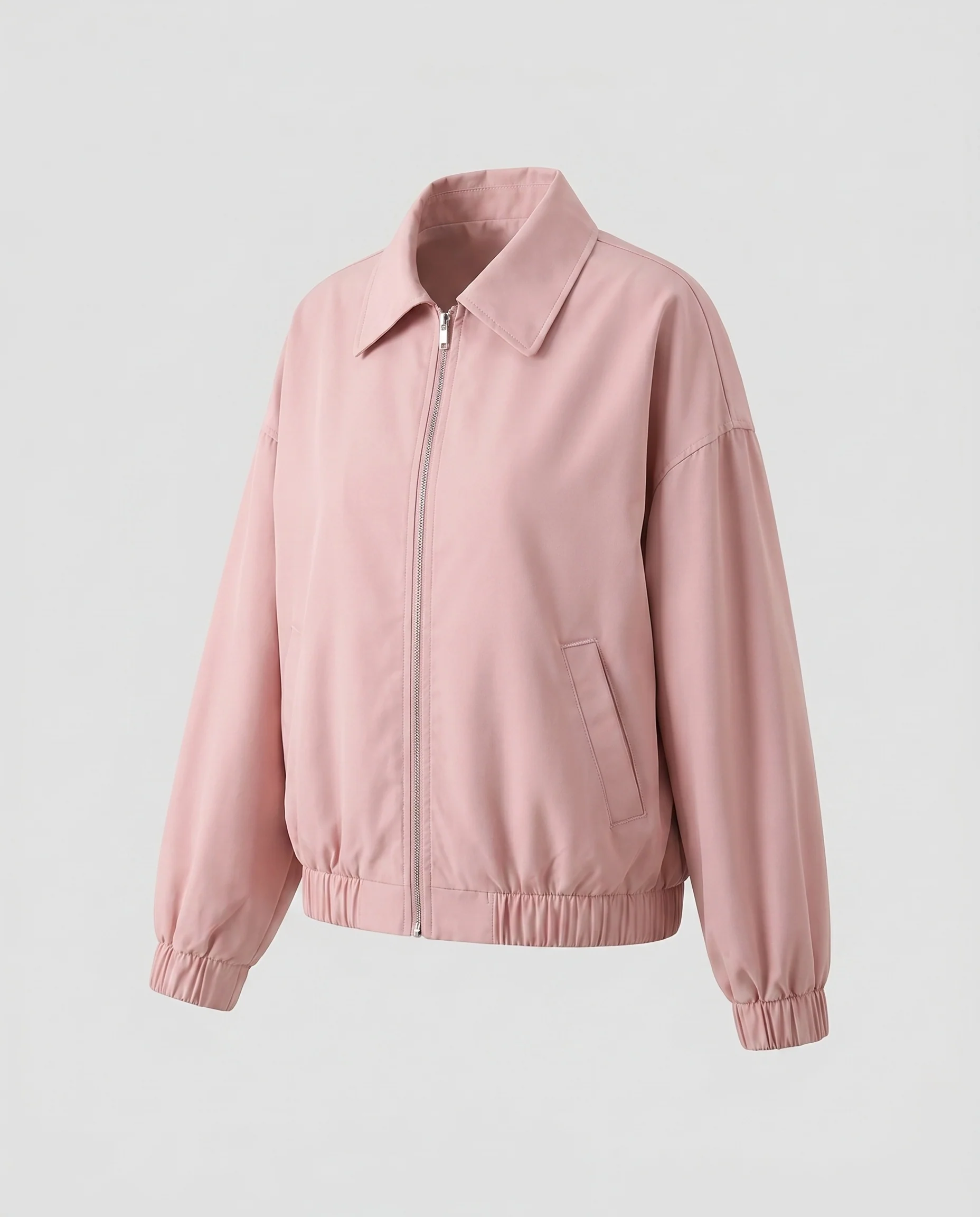 Damen Lässige Bomberjacke mit elastischen Bündchen und seitlichen Eingrifftaschen R&B - Image 5