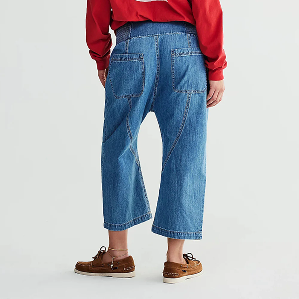 Damen lässige Loose-Fit Jeans mit elastischem Bund und geräumigen Taschen R&B - Image 4
