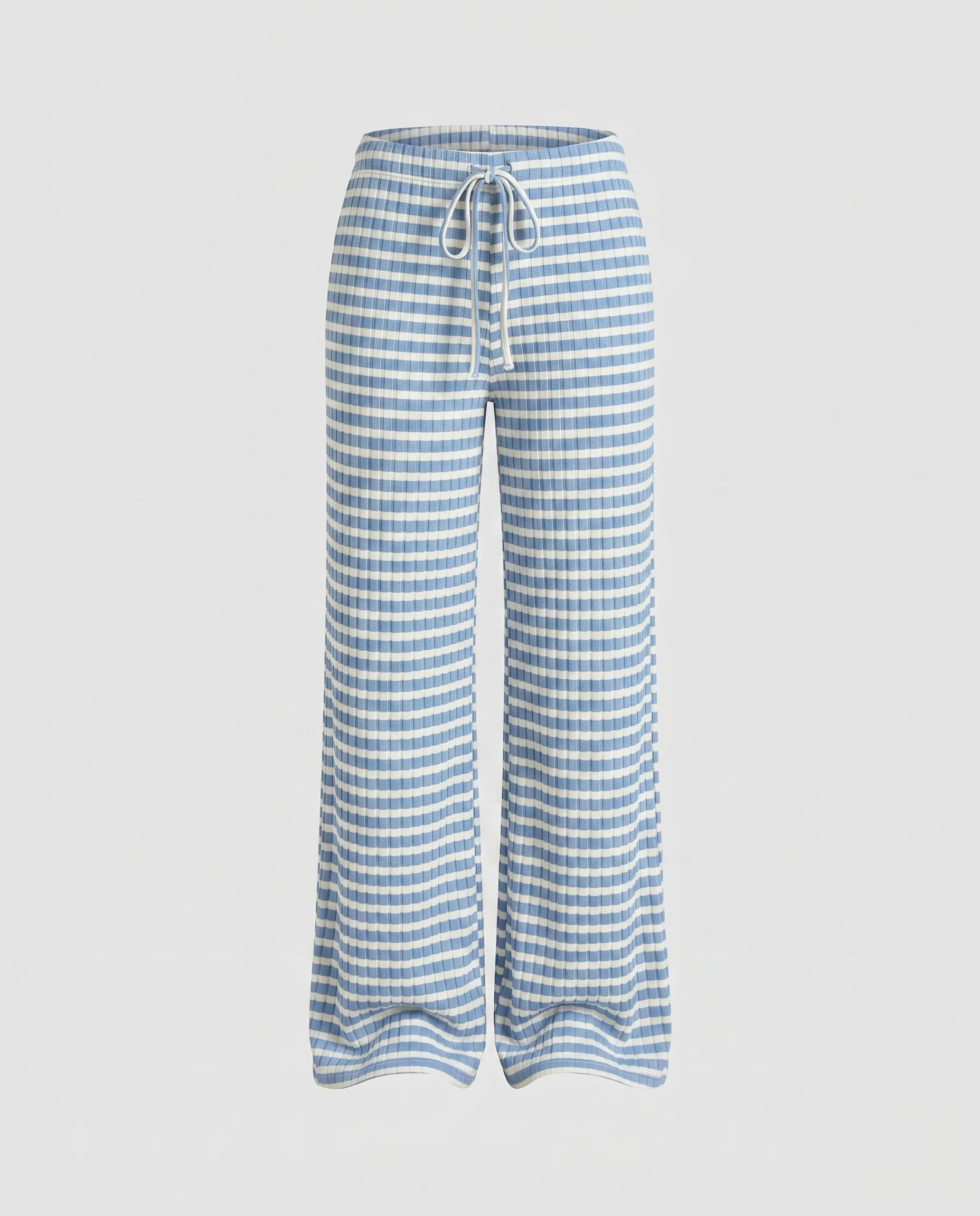 Damen lässige Palazzo-Hose mit gestreiftem Design und elastischem Bund - Image 5