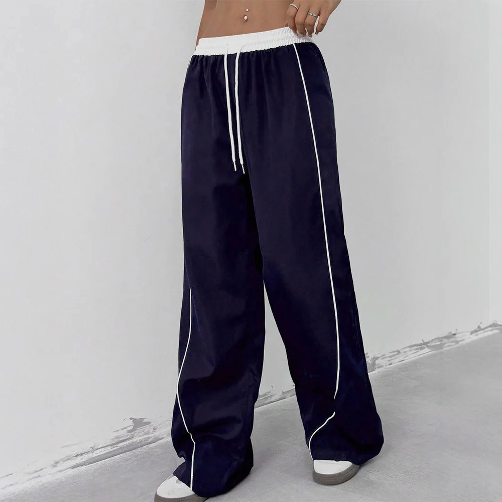 Damen lässige Sporthose mit elastischem Bund und Kontrastnähten R&B - Image 2