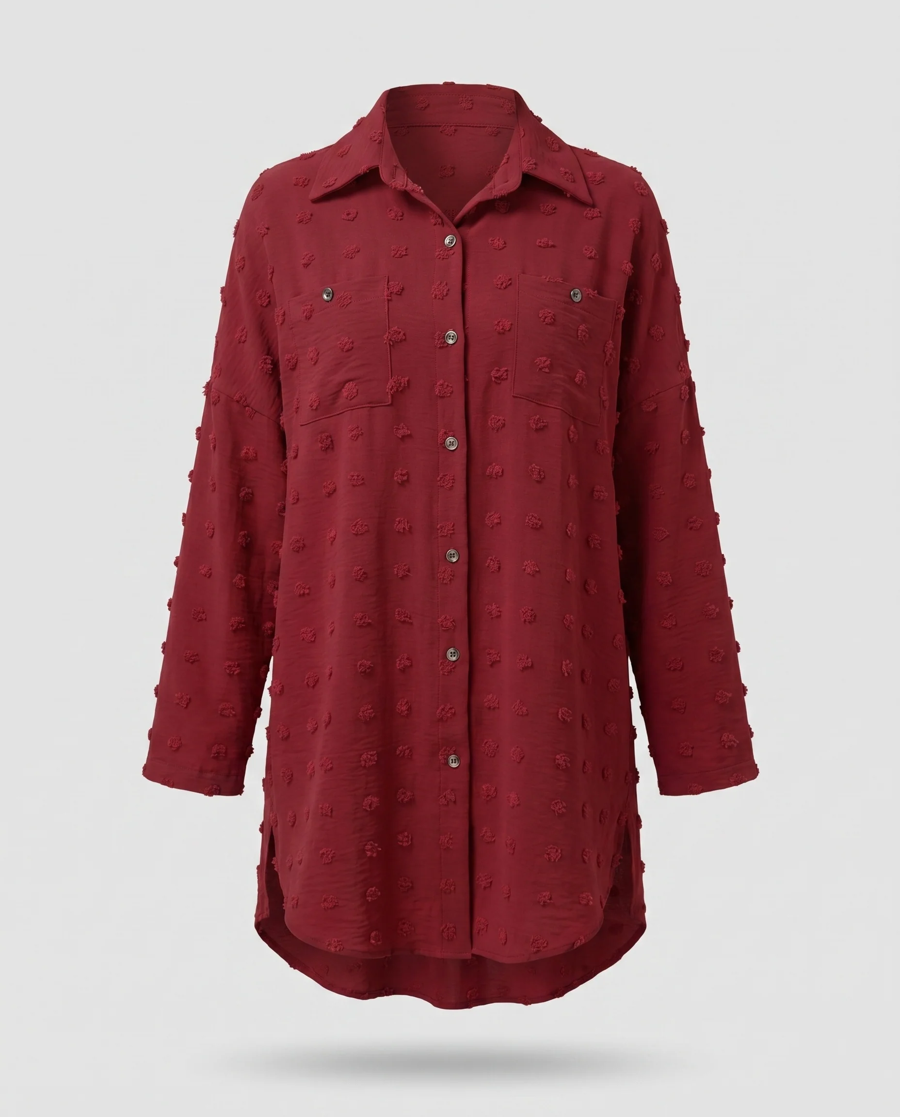 Damen lässige Strandhemdjacke mit subtilen Textilakzenten Heidi Mode - Image 5