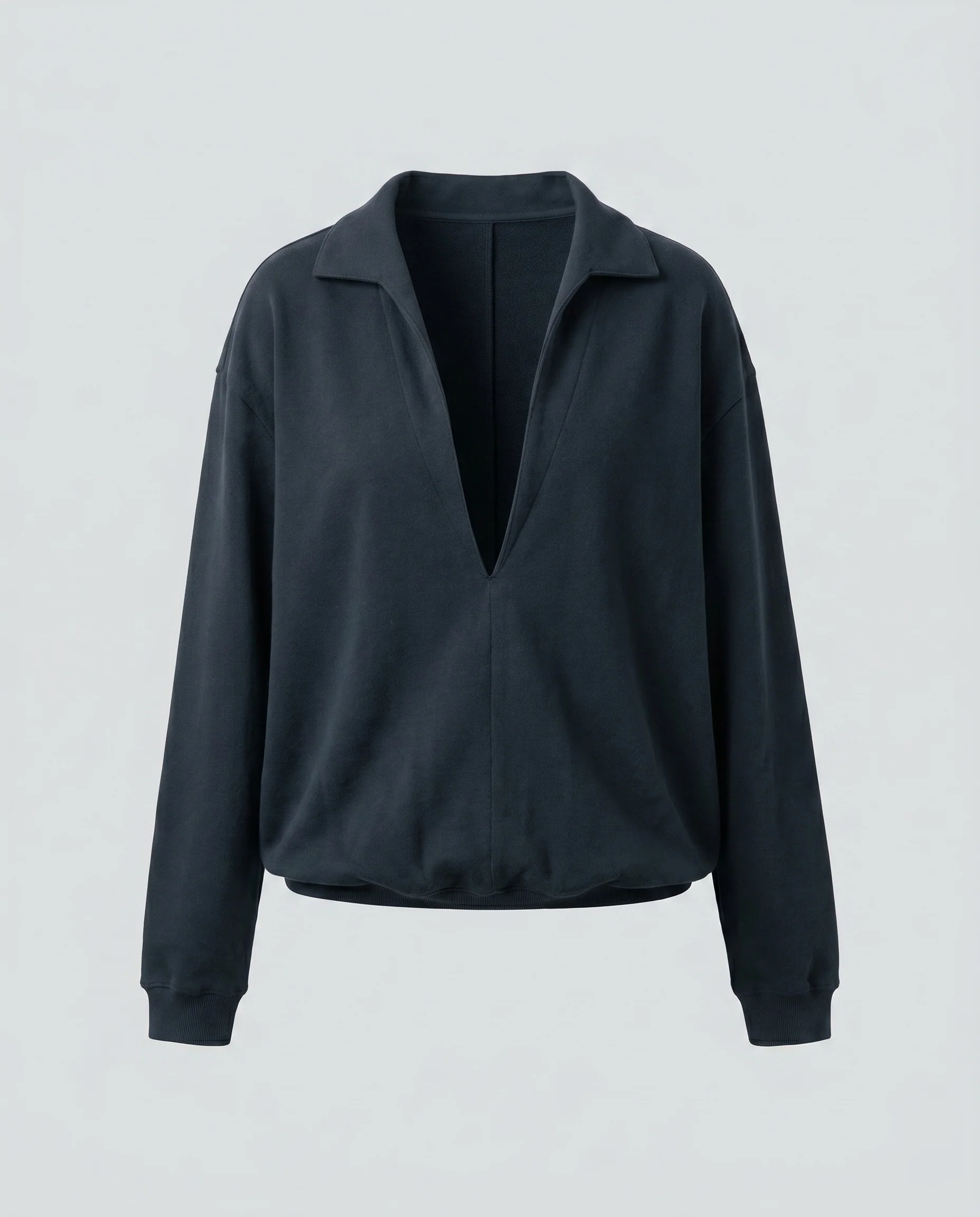 Damen lässige Sweatjacke mit V-Ausschnitt und eleganter Silhouette - Image 5