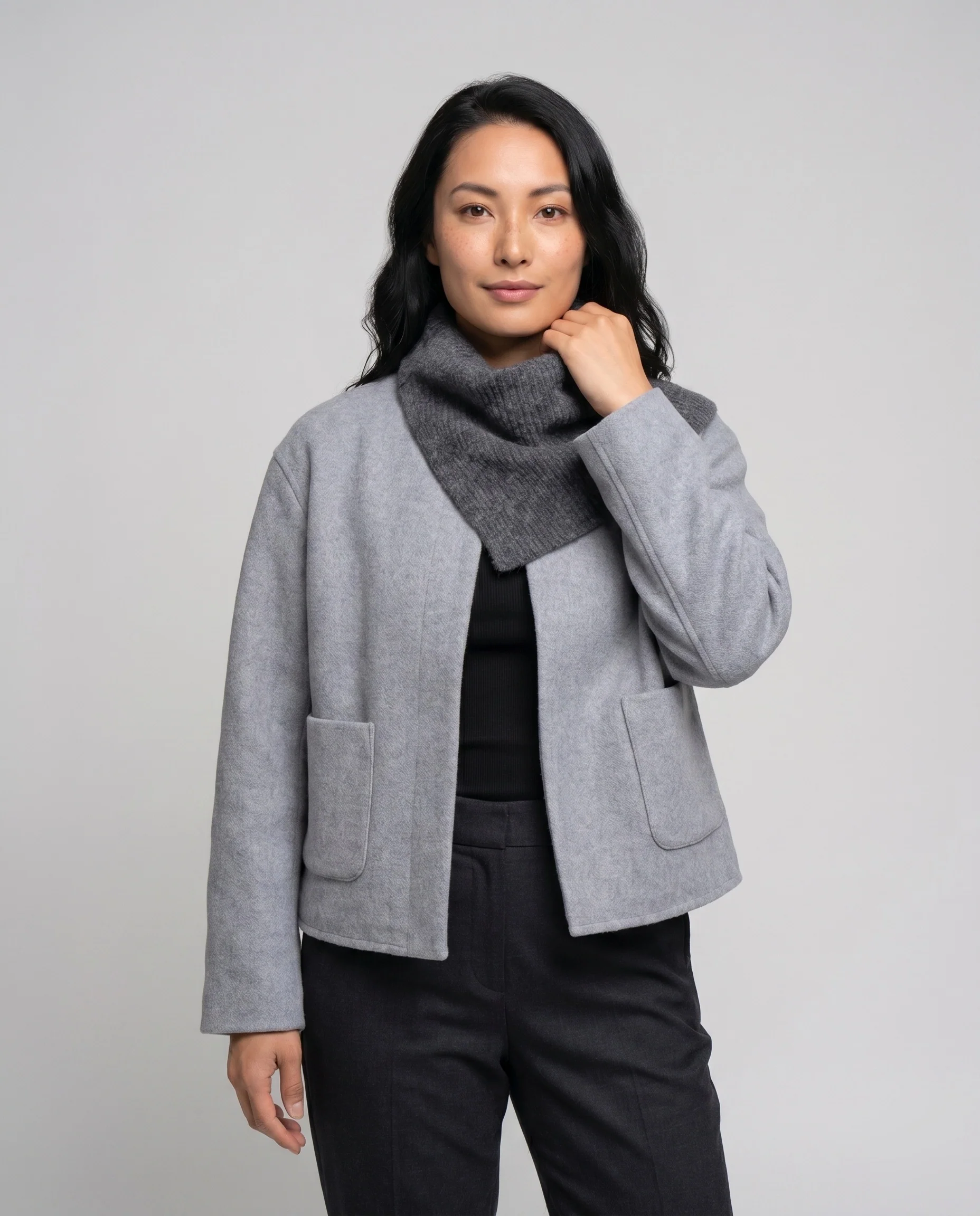 Damen Lässige und elegante Oversized-Jacke mit Taschen R&B - Image 2