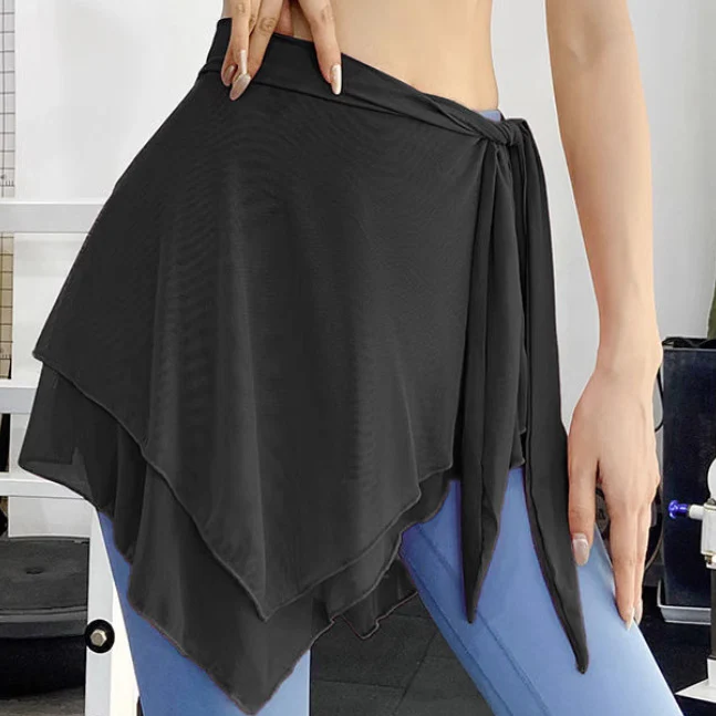 Damen lässiger Wickelrock mit asymmetrischem Saum und Gürtel R&B - Image 6