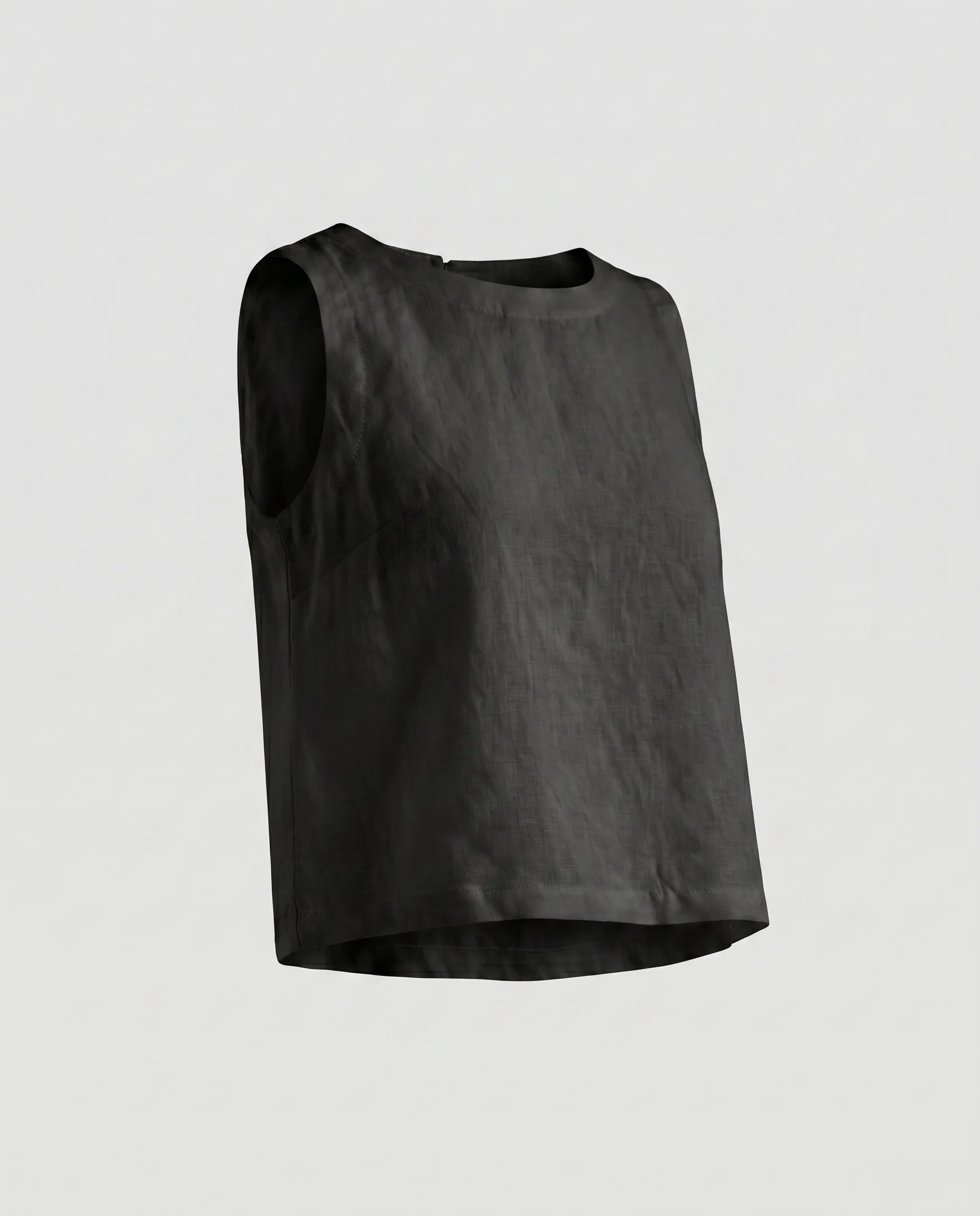 Damen lässiges, ärmelloses Leinentop mit hoher Taille und minimalistischer Silhouette - Image 7