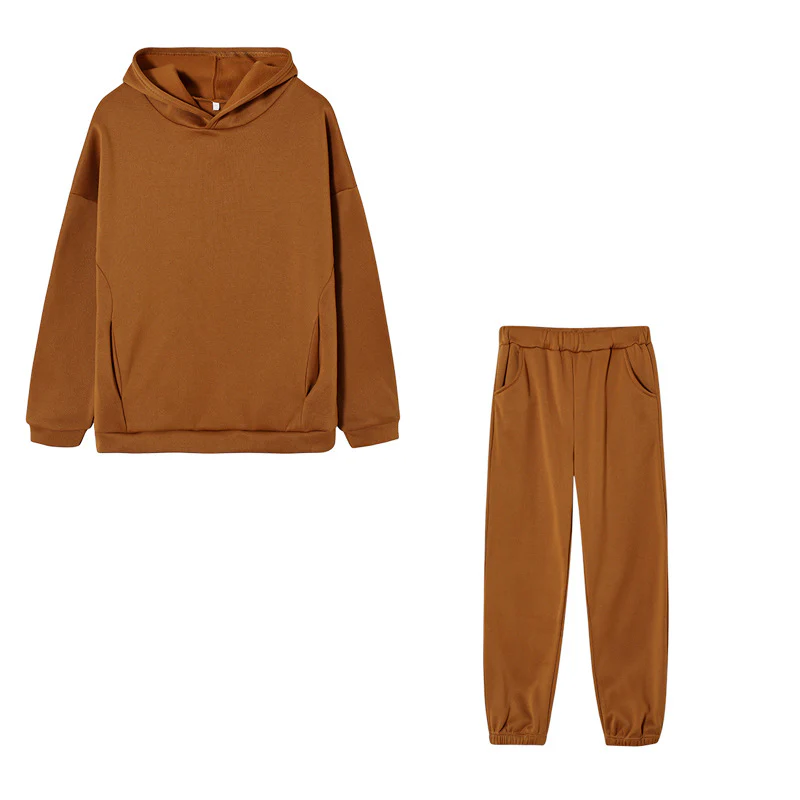 Damen lässiges Hoodie-Set mit elastischer Taillierung und praktischen Taschen R&B - Image 3