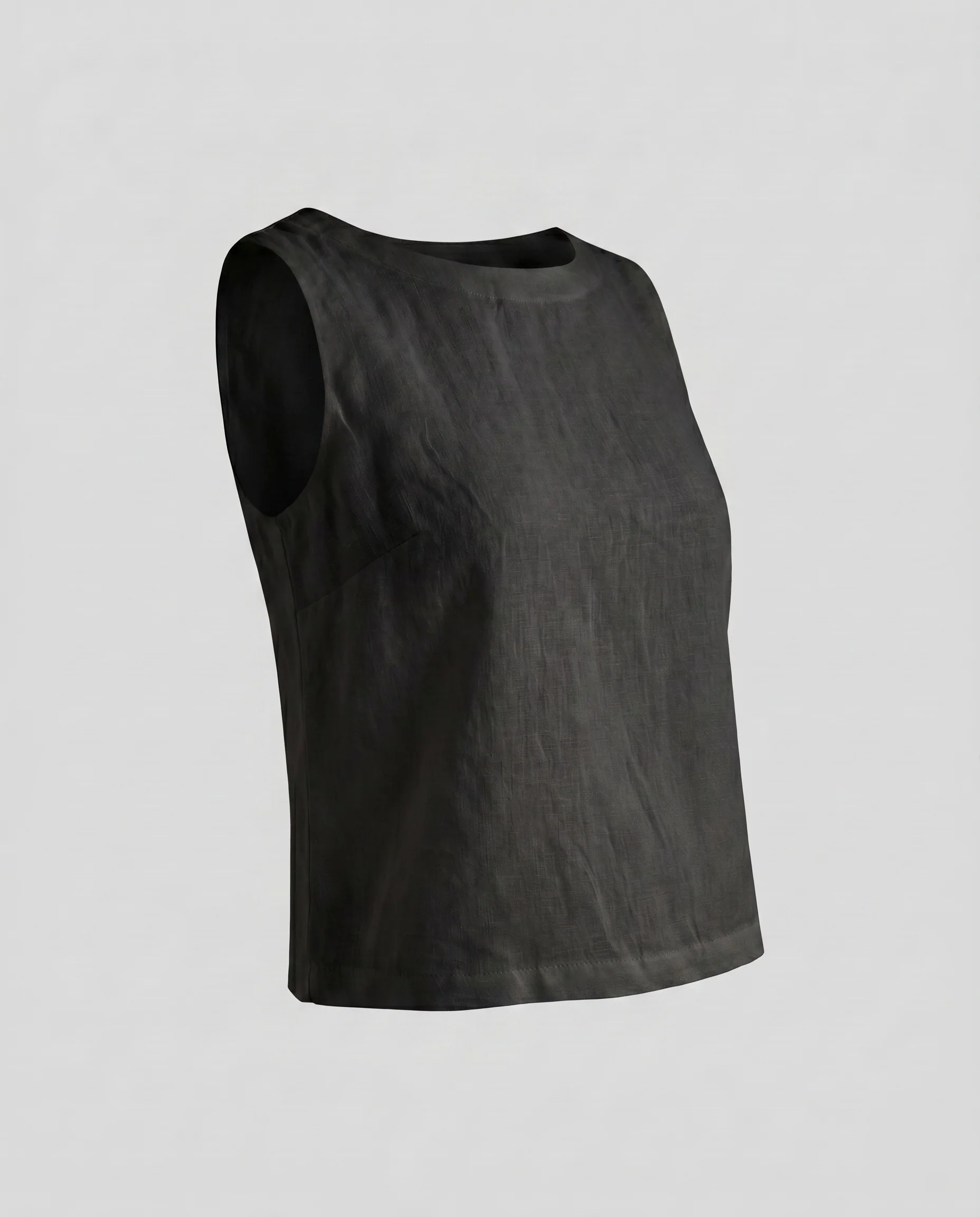 Damen lässiges Leinen-Cropped-Top mit schmalen Trägern - Image 7