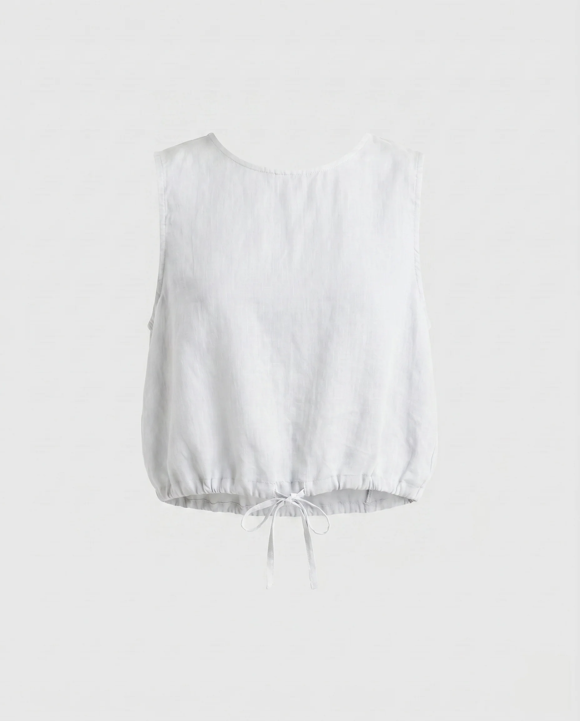 Damen lässiges Leinen-Top mit Kordelzug - Image 7