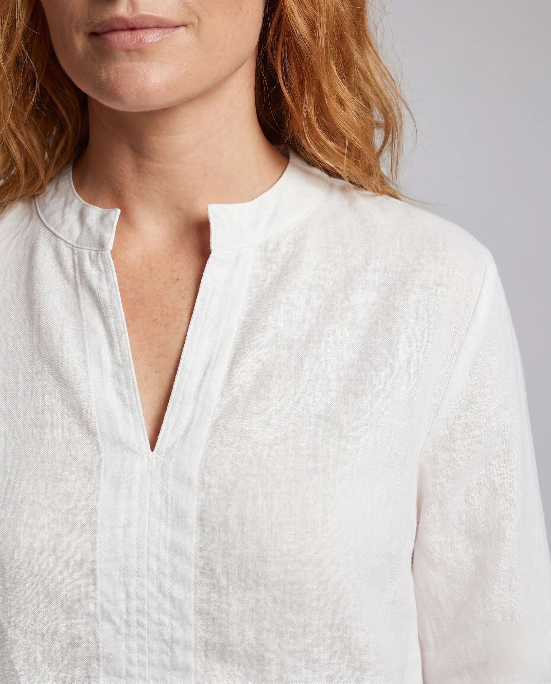 Damen lässiges Leinenbluse mit modernem Schnitt - Image 3