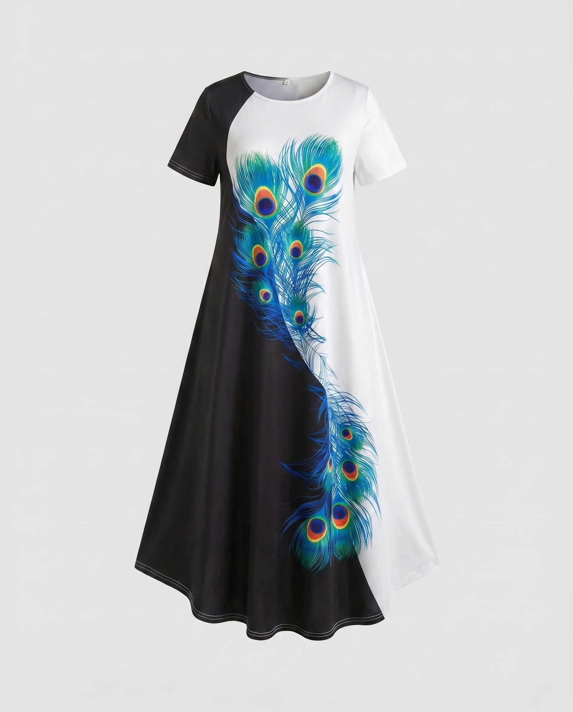 Damen Lässiges Maxikleid mit einzigartigem Batik-Design und romantischen Spitzenakzenten R&B - Image 12