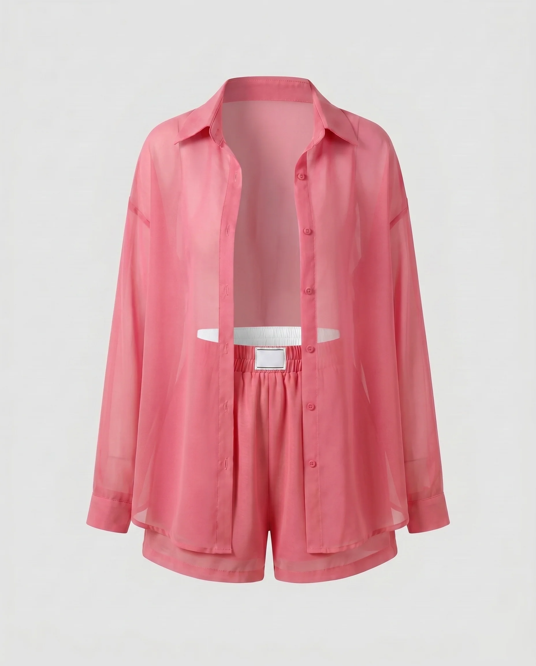 Damen Lässiges Overshirt mit Taillenbund R&B - Image 6