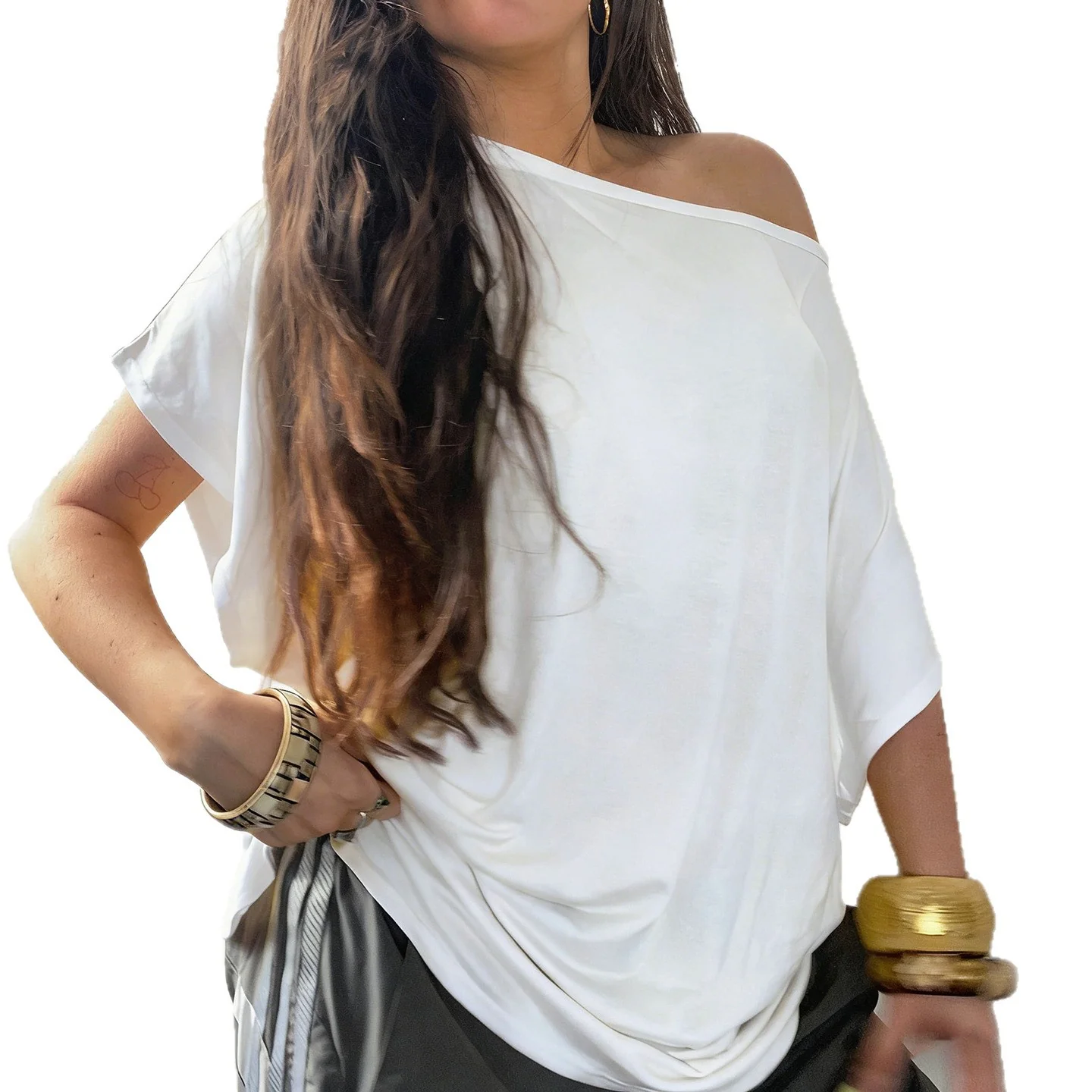 Damen lässiges Oversized T-Shirt Heidi-Mode - Image 5