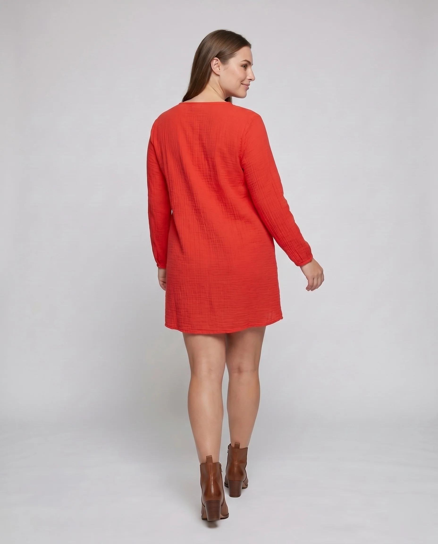 Damen lässiges Strandshemd mit elegantem Lochmuster und Bindedetails Heidi Mode - Image 4