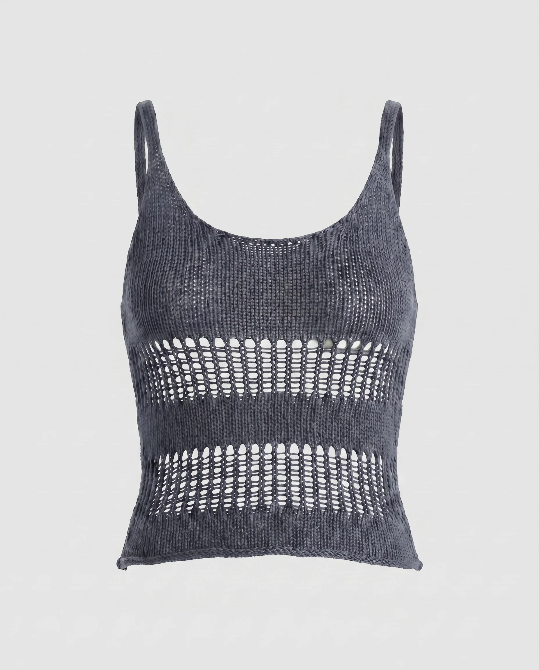 Damen lässiges Strickoberteil mit transparenten Mustern - Image 6