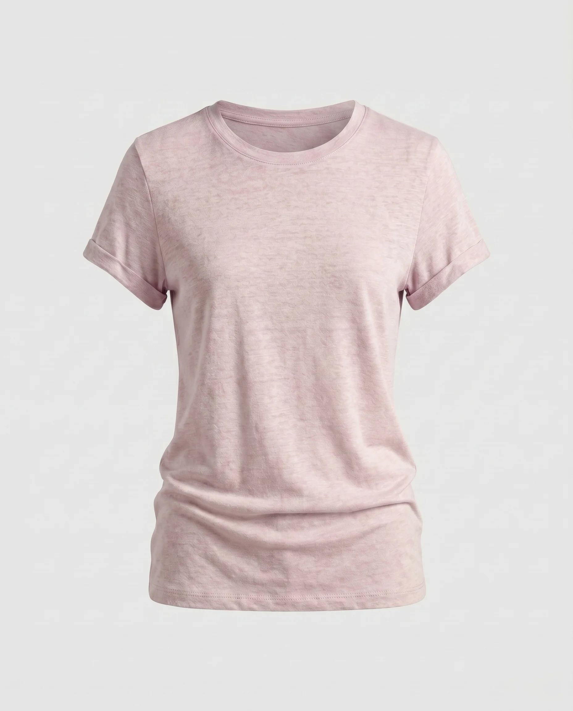 Damen lässiges T-Shirt mit umgeschlagenen Ärmeln - Image 7