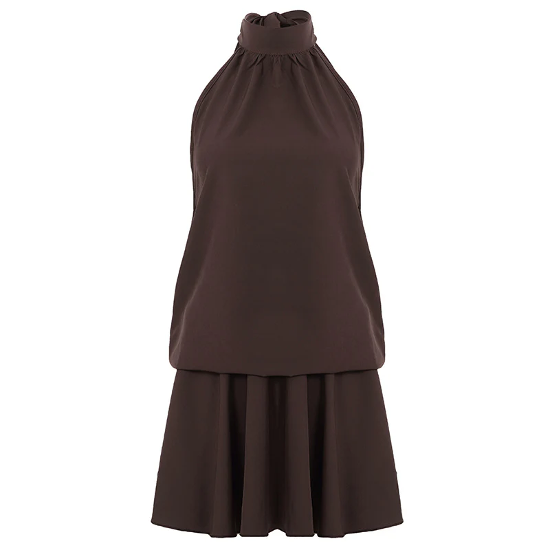 Damen lässiges Trägerkleid mit voluminösem Rocksaum R&B - Image 7