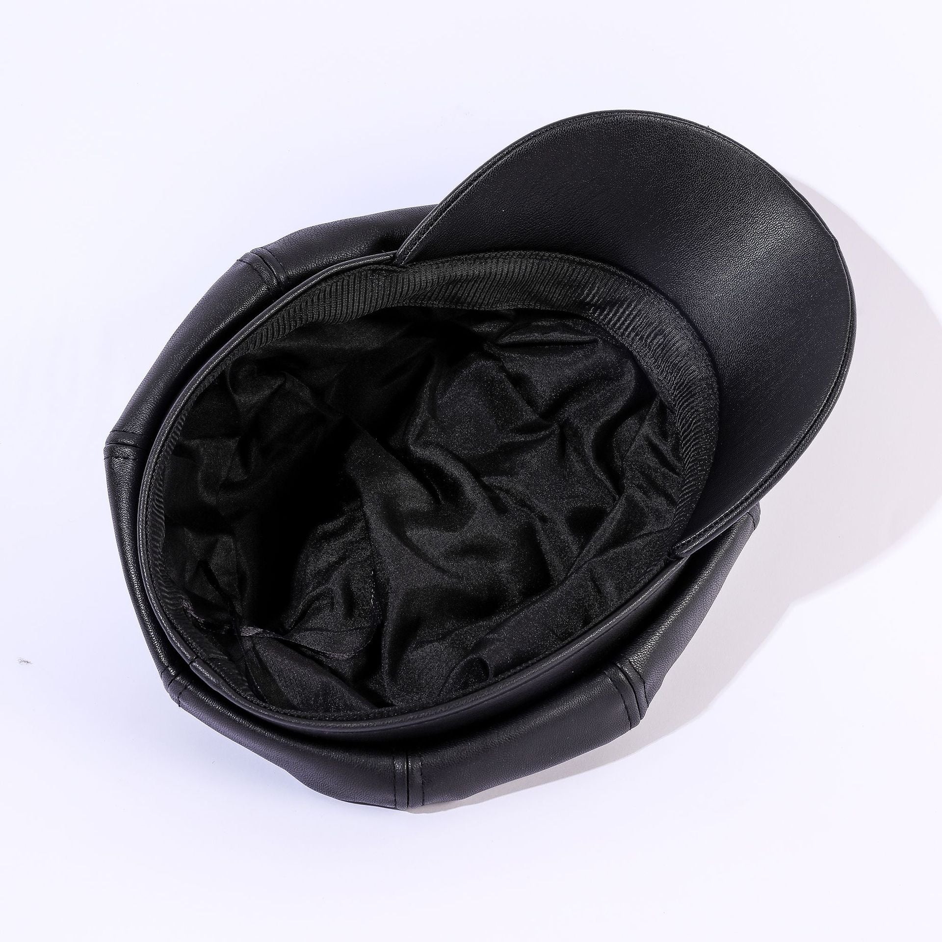 Damen Leder-Baker Boy Cap mit Klassischem Design R&B - Image 5