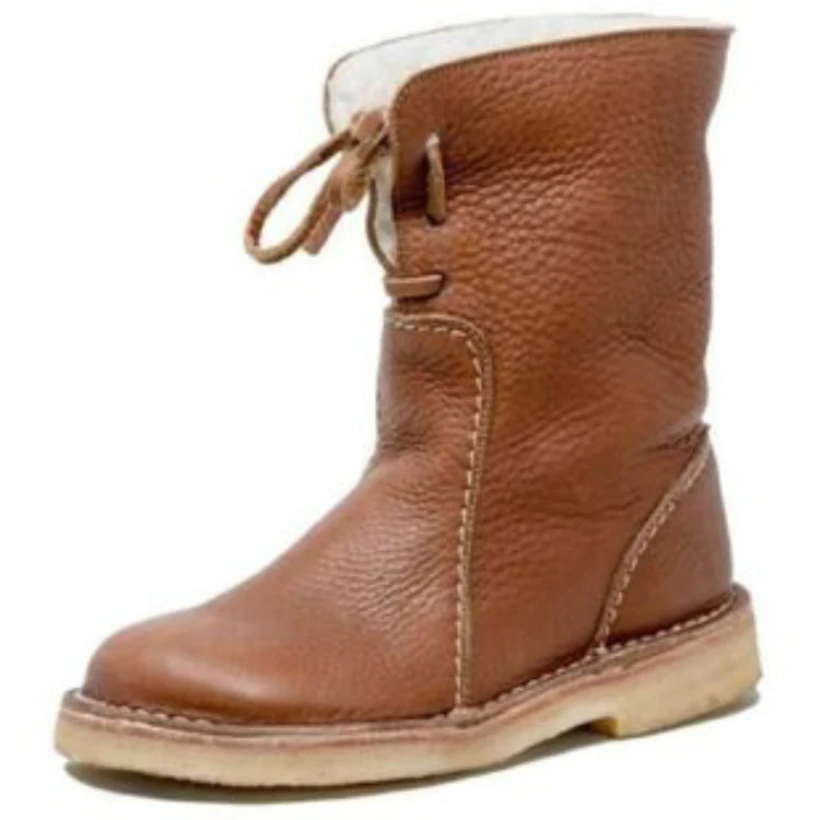 Damen Lederstiefel mit komfortablem Innenfutter und modischem Riemen R&B - Image 10