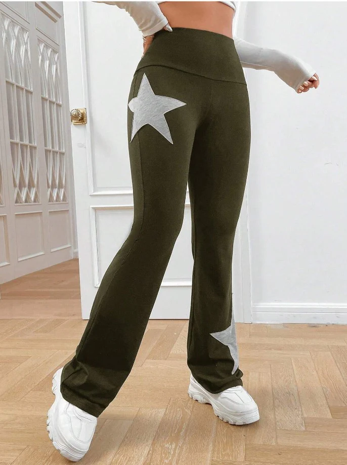 Damen legere Bootcut-Leggings mit Sternen-Motiv R&B - Image 9