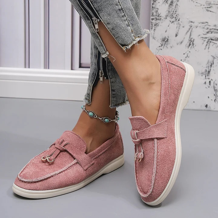 Damen-Loafers aus Wildleder mit geknoteter Quaste R&B R&B - Image 12