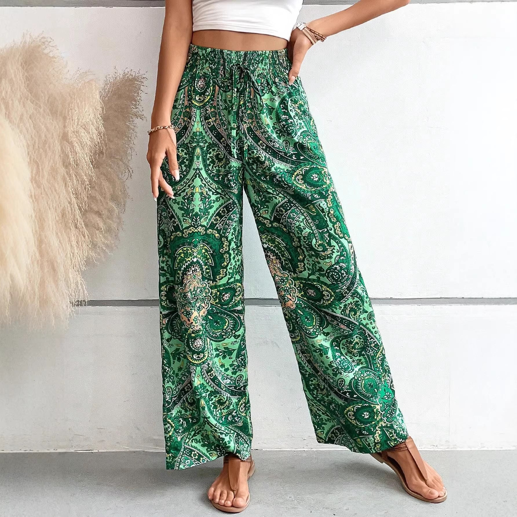 Damen lockere Palazzo-Hosen mit Paisleymuster R&B - Image 3