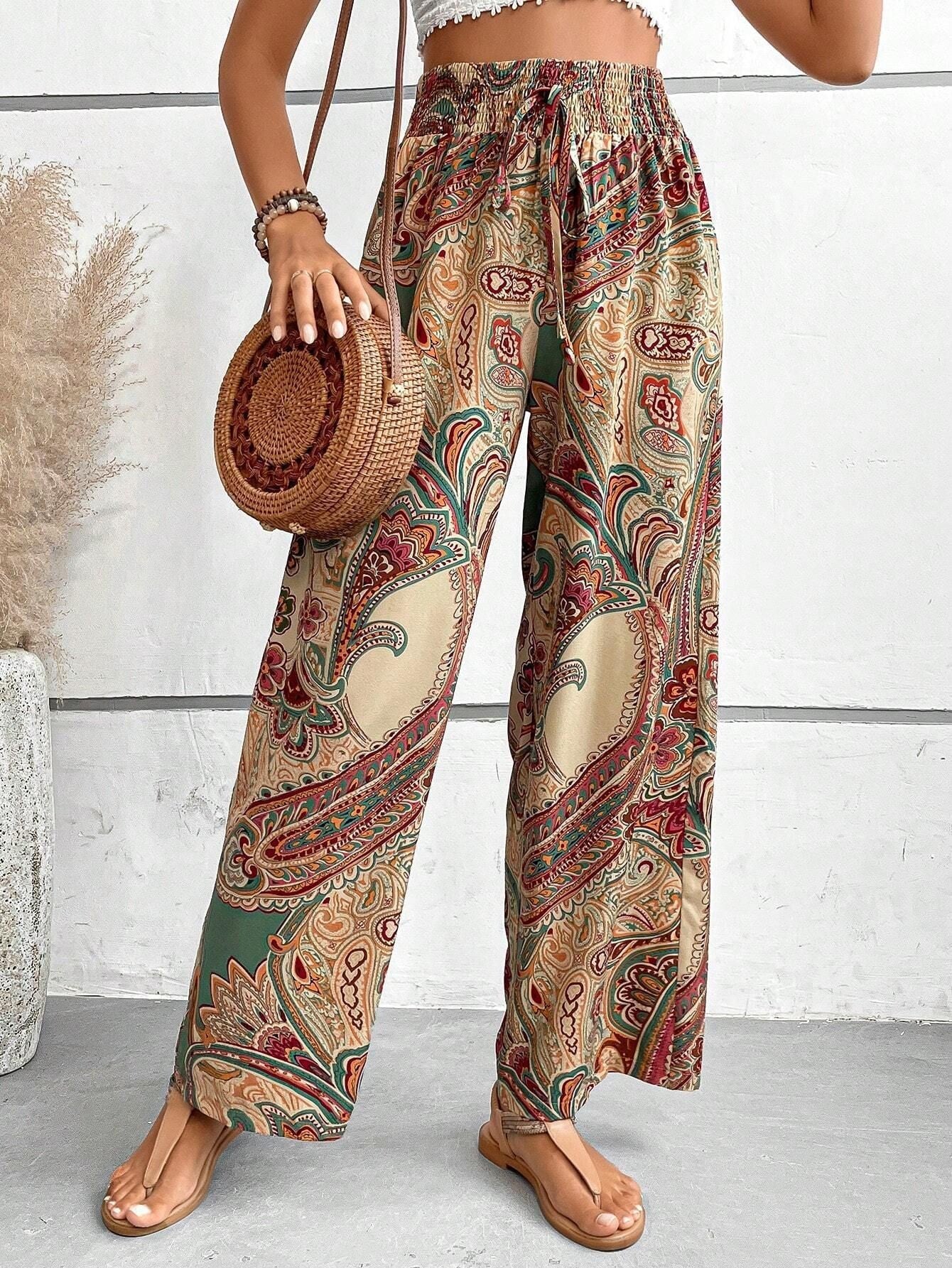 Damen lockere Palazzo-Hosen mit Paisleymuster R&B - Image 7