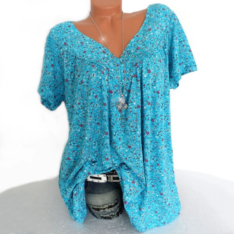Damen lässige Bluse mit floralen Motiven und luftigen Ärmeln R&B - Image 8