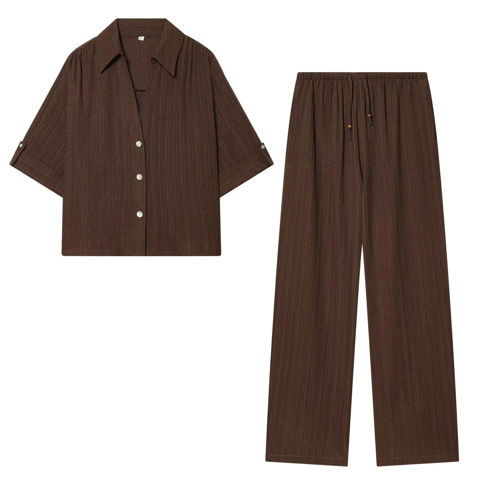 Damen lässige Bluse mit strukturiertem Gewebe und überschnittenen Schultern R&B - Image 14