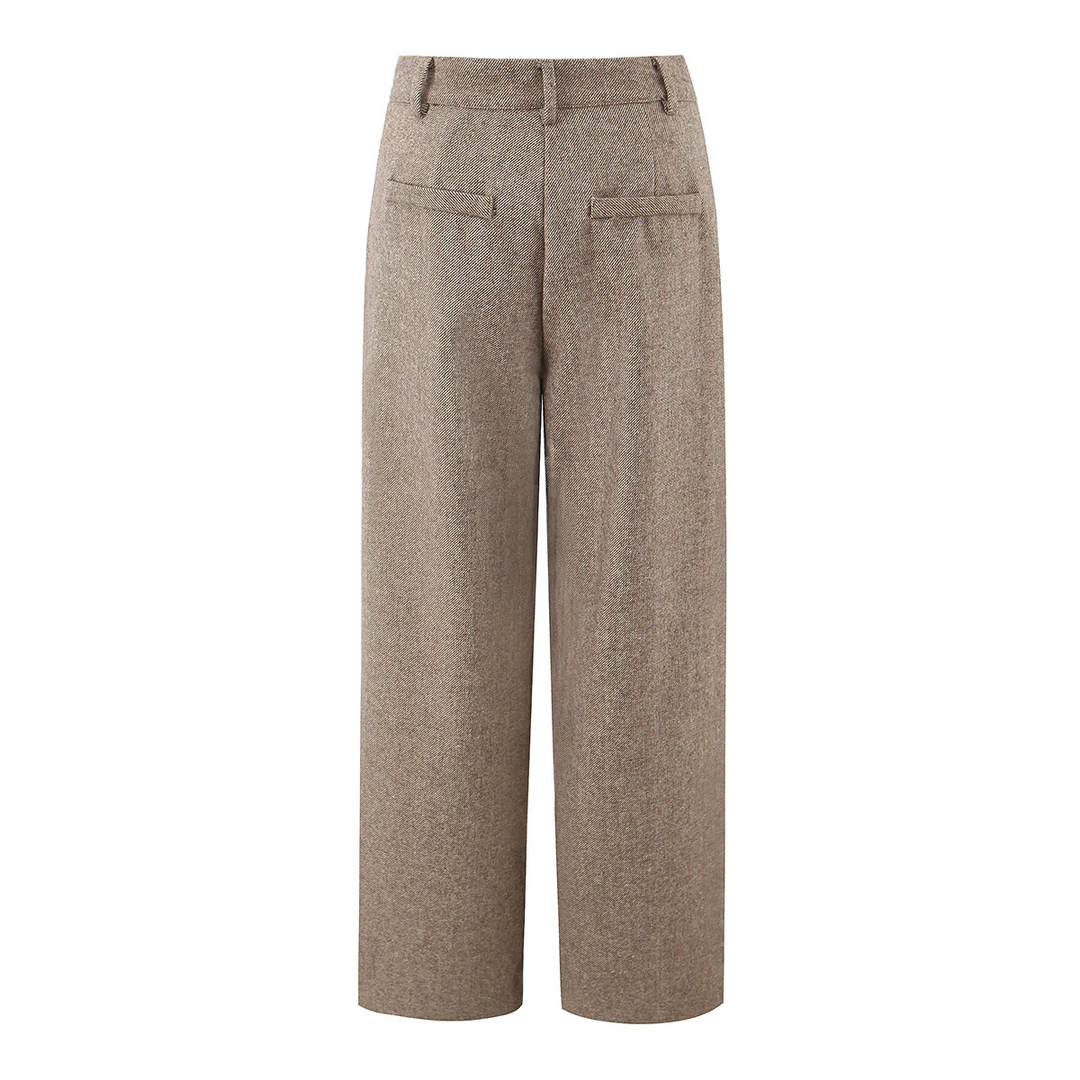 Damen lässige weit geschnittene Stoffhose mit hohem Bund R&B - Image 2