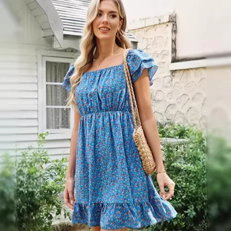 Damen lässiges Sommerkleid mit Rüschendetails R&B - Image 8