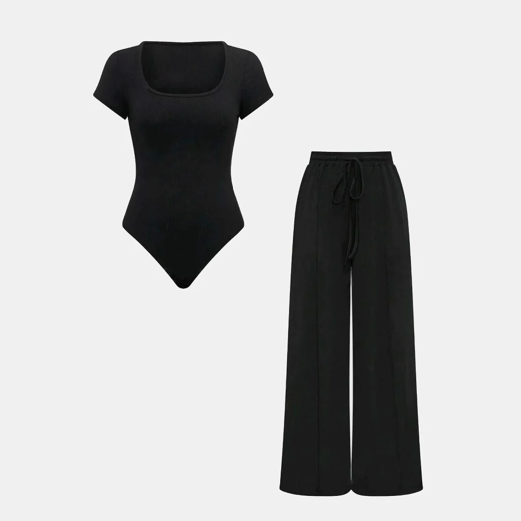 Damen Lässiges Strick-Zweiteiler-Set mit weitem Schnitt und hochwertigem Material R&B - Image 2