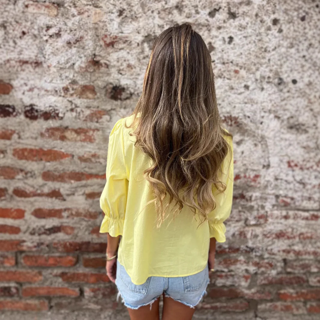 Damen luftige Bluse mit Rüschendetails und voluminösen Ärmeln R&B - Image 5