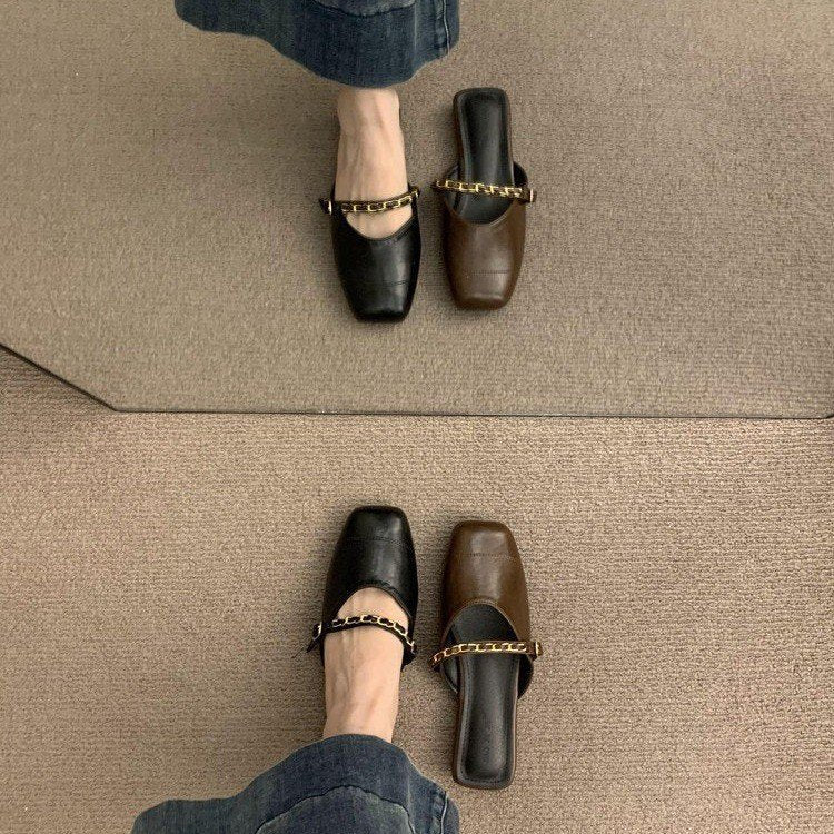Damen luftige Clogs mit elegantem Kettenakzent und ergonomischer Fußbettgestaltung R&B - Image 3