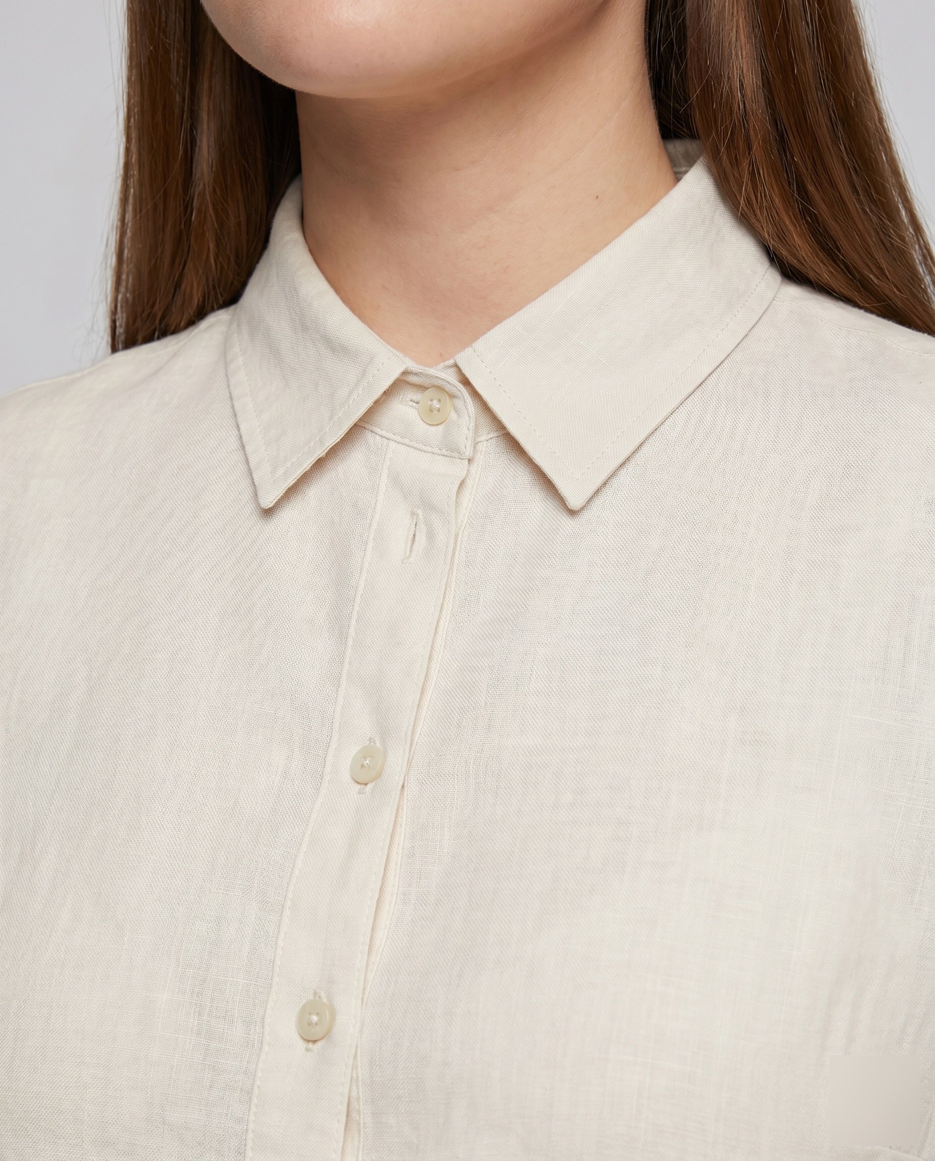 Damen luftige Leinenbluse mit feiner Struktur - Image 3