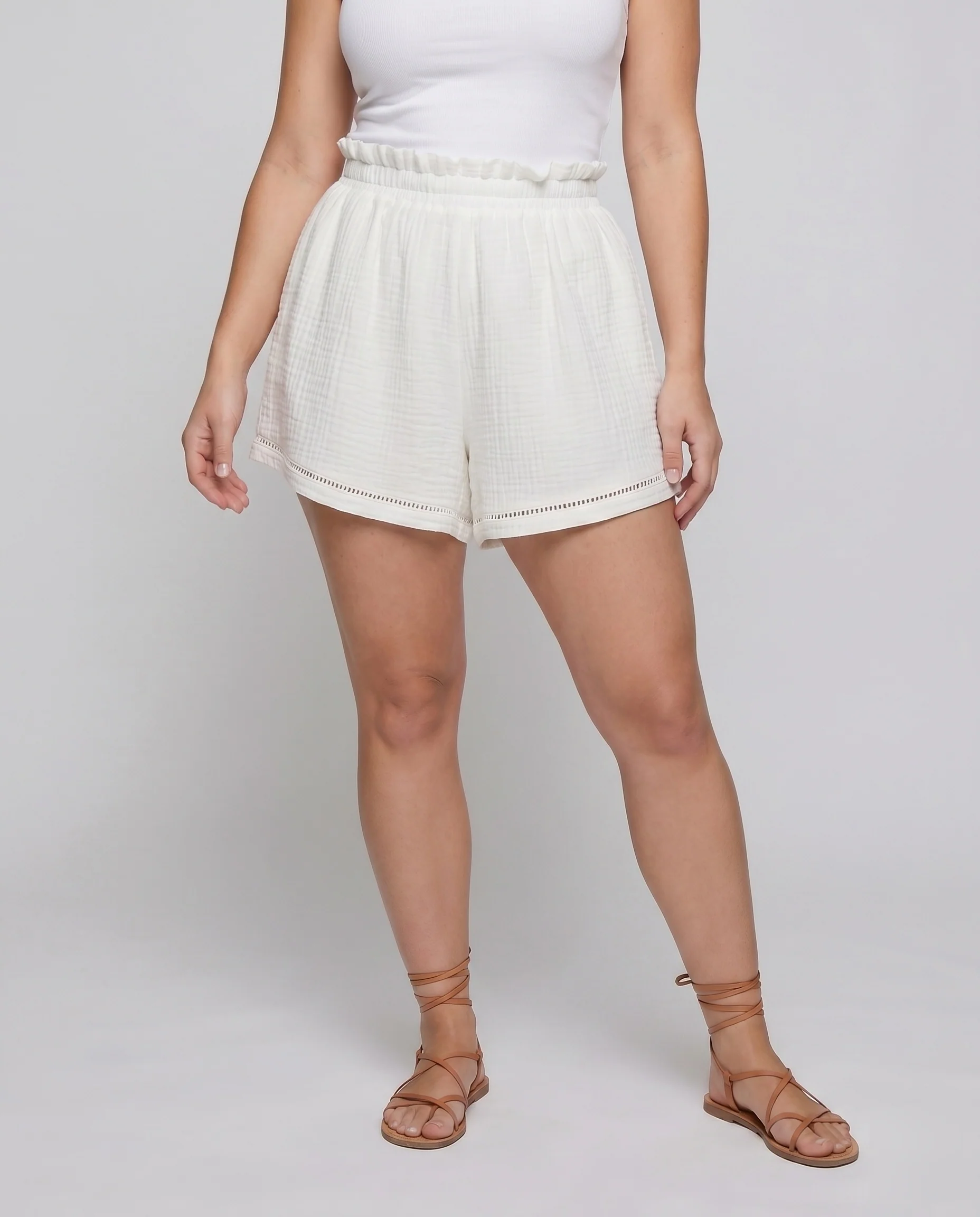Damen luftige Shorts mit elastischem Bund - Image 2