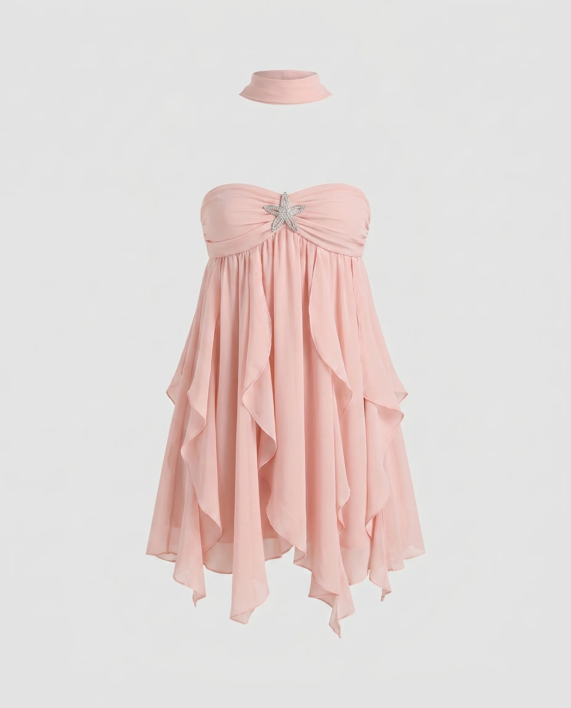 Damen luftige Sommerkleid mit Raffung und zarten Details R&B - Image 5