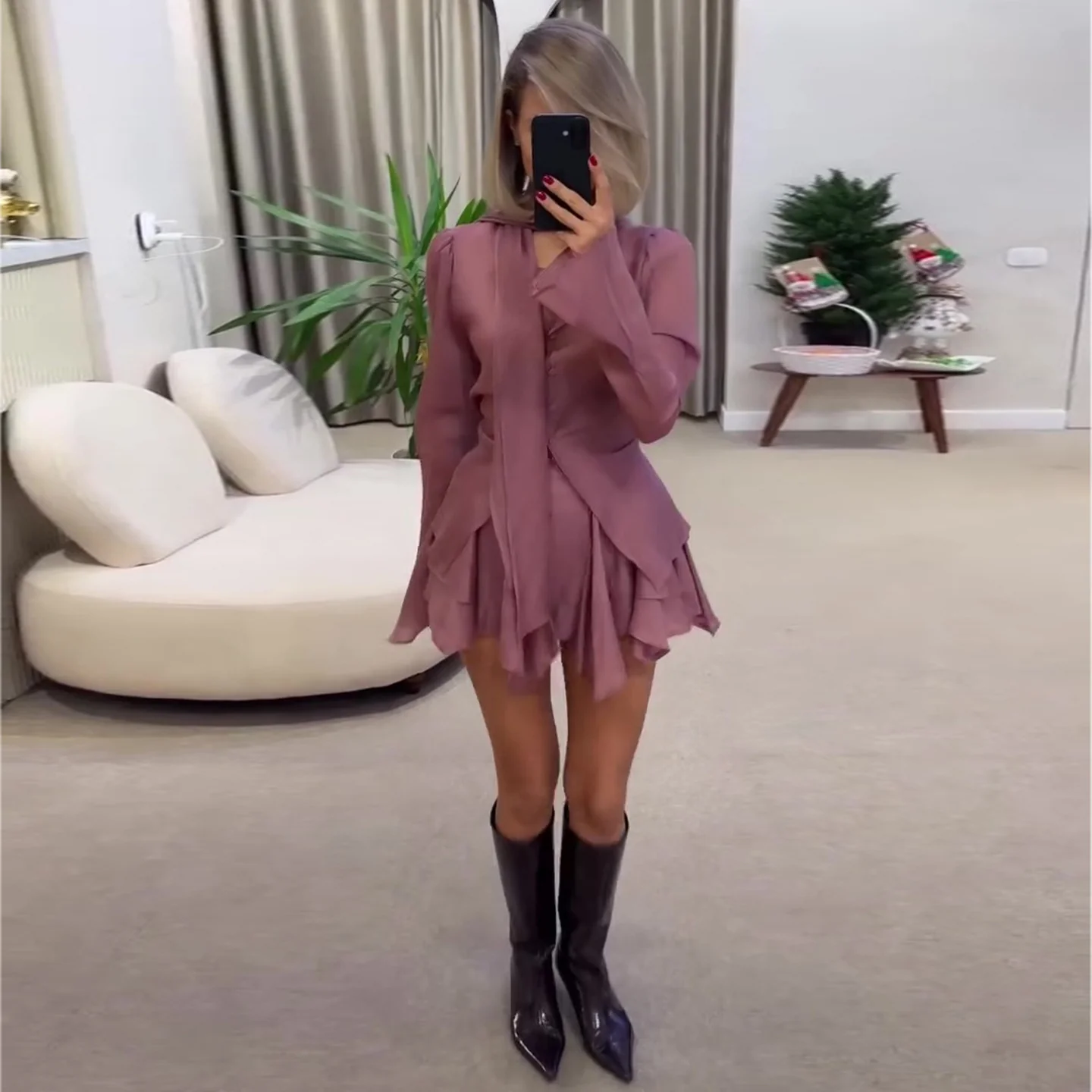 Damen Luftige und elegante Bluse mit Raffungen R&B - Image 2